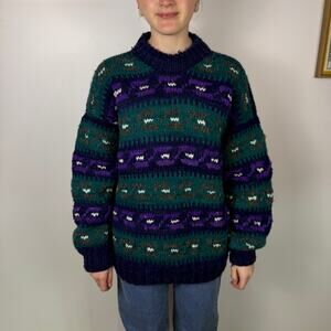 Vintage Otavalo Ecuador Native wool sweater